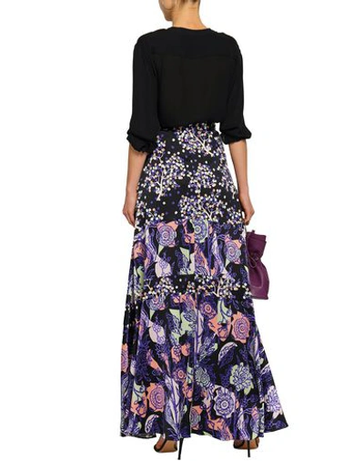 Shop Peter Pilotto Maxi Skirts In Dark Blue