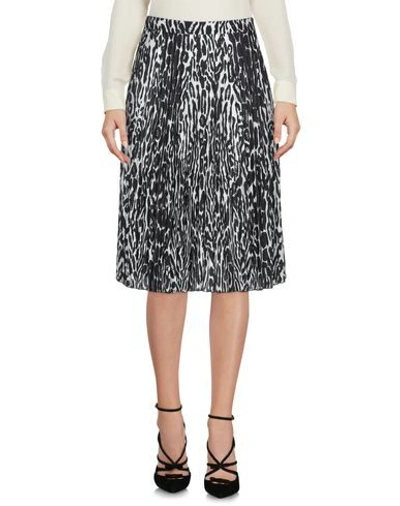 Burberry Rersby Leopard Print Pleated Skirt In Black