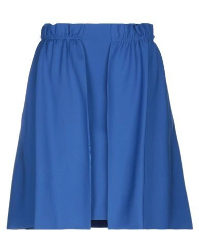 Shop Giorgio Armani Woman Midi Skirt Blue Size 10 Viscose, Virgin Wool, Elastane