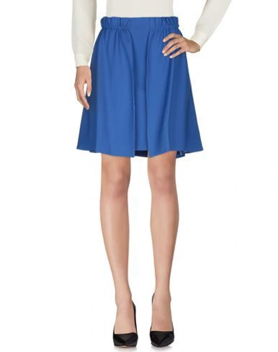 Shop Giorgio Armani Woman Midi Skirt Blue Size 10 Viscose, Virgin Wool, Elastane