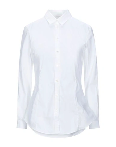 Shop Burberry Solid Color Shirts & Blouses In White