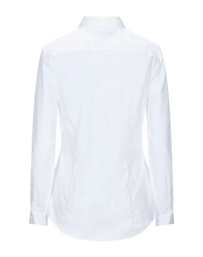 Shop Burberry Solid Color Shirts & Blouses In White