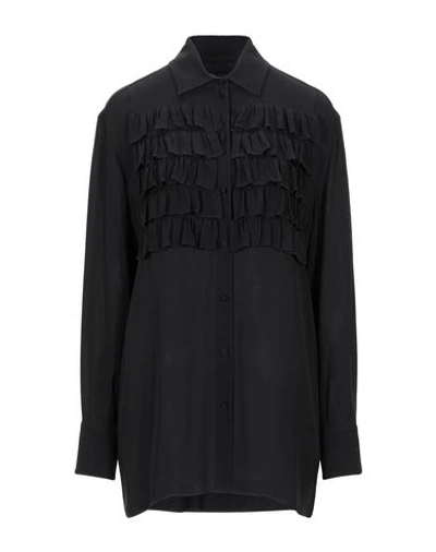 Shop Valentino Garavani Woman Shirt Black Size 6 Silk