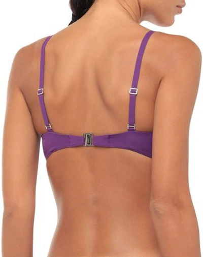 Shop La Perla Bikini Tops In Purple