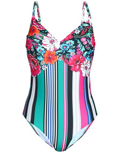 Shop Mary Katrantzou One-piece Swimsuits In Green