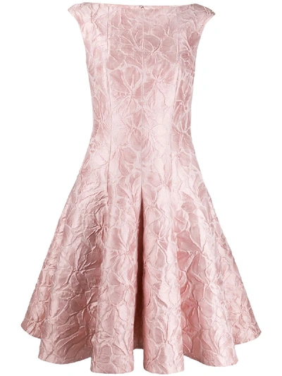 Shop Talbot Runhof Jacquard Dress In Pink