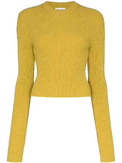 Shop Bottega Veneta Ribbed-knit Jumper In Yellow