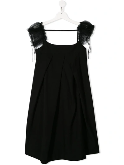 Shop Anja Schwerbrock Teen Ava Tulle-embellished Dress In Black