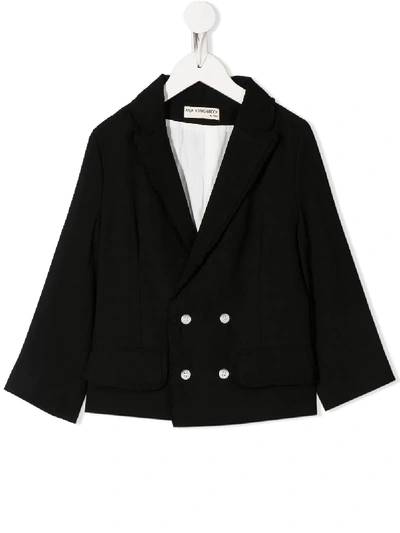 Shop Anja Schwerbrock Jata Double-breasted Blazer In Black