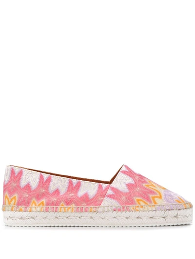 Shop Missoni X Castañer Woven Espadrilles In Pink