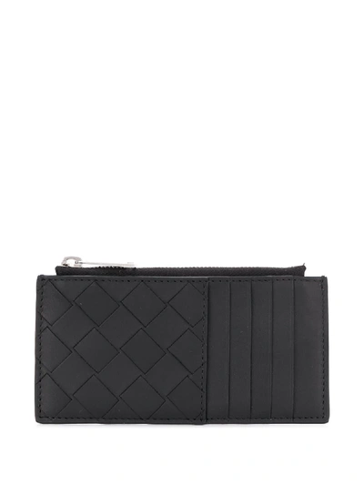 Shop Bottega Veneta Large Intrecciato Cardholder In Black