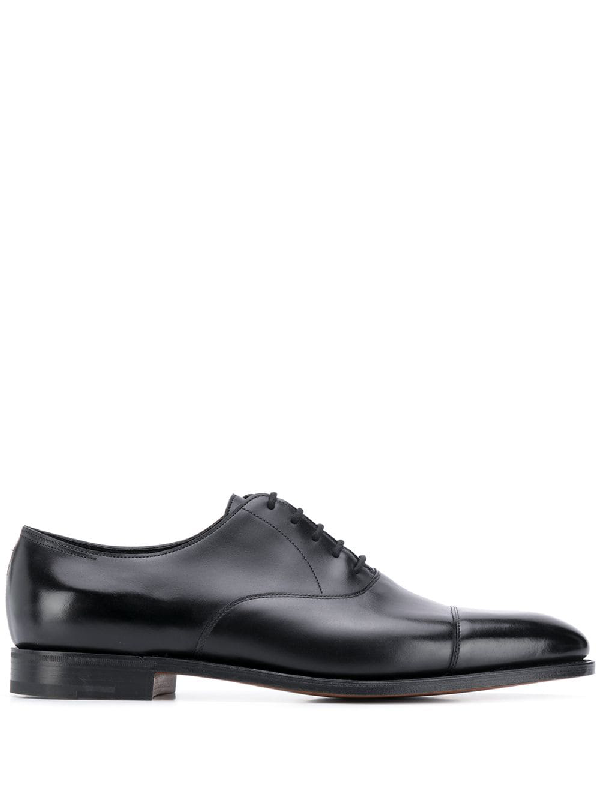 John Lobb City Ii Burnished-leather Oxford Shoes In Black | ModeSens