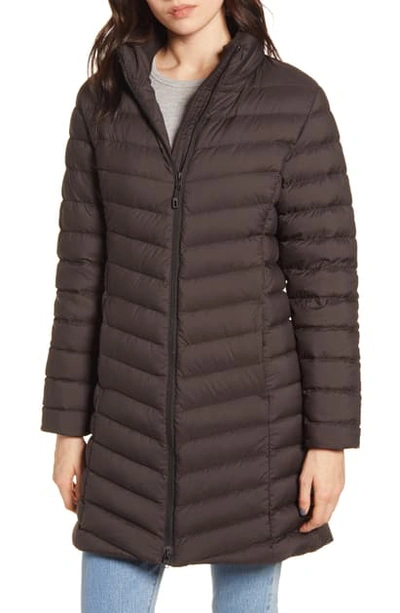 Shop Patagonia Silent 700 Fill Power Down Hooded Jacket In Black