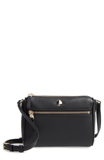 Kate Spade Small Polly Leather Crossbody Bag In Black | ModeSens