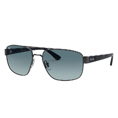 Ray Ban Rb3663 Sunglasses Black Frame Grey Lenses 60-17 In Black