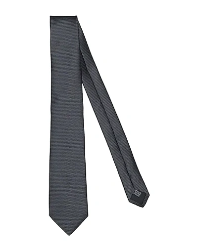 Shop Lanvin Tie In Steel Grey