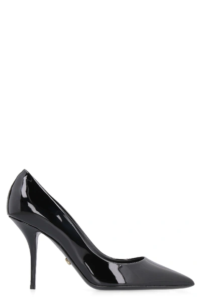 Shop Dolce & Gabbana Patent Leather Pointy-toe Pumps In Nero