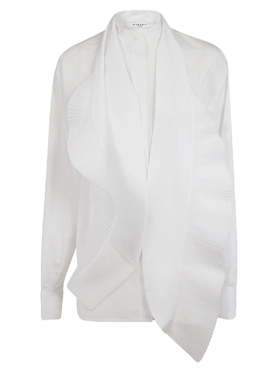 Shop Givenchy Ruffled Classic Blouse In Bianco