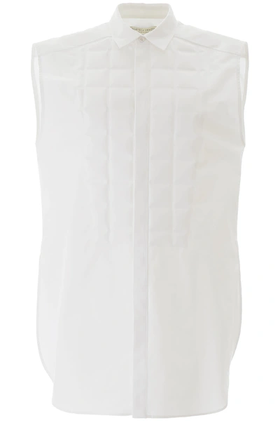 Shop Bottega Veneta Quilted Shirt In Bianco