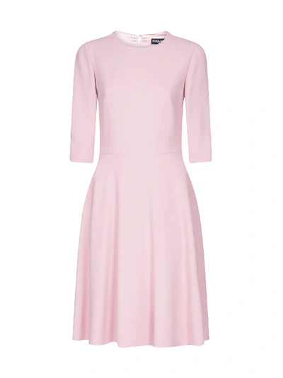 Shop Dolce & Gabbana Cady Dress In Rosa