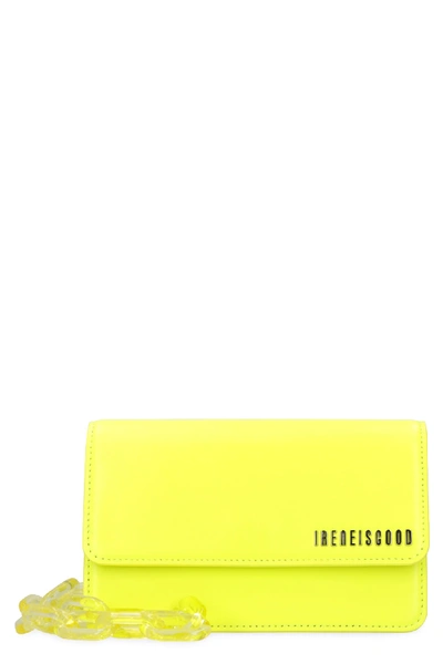 Shop Ireneisgood Leather Mini Crossbody Bag In Yellow