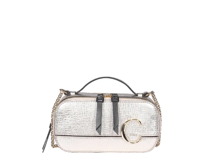 Shop Chloé Mini C Vanity Bag In Oro