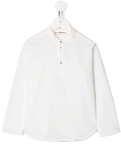 Shop Anja Schwerbrock Seta Buttoned Shirt In White