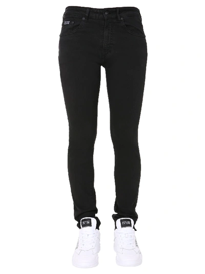 Shop Versace Jeans Couture Skinny Fit Jeans In Black