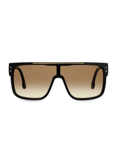 Shop Carrera 99mm Flagtop Ii Shield Sunglasses In Black