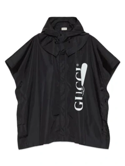 Shop Gucci Poncho In Nero