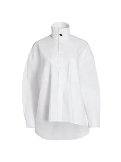 Shop Remain Birger Christensen Robin Highneck Shirt In Bright White