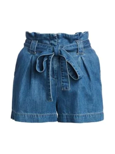 Shop L Agence Hillary Paperbag Shorts In Concord