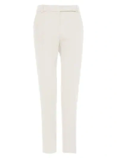 Shop Valentino Wool & Silk Pants In Avorio