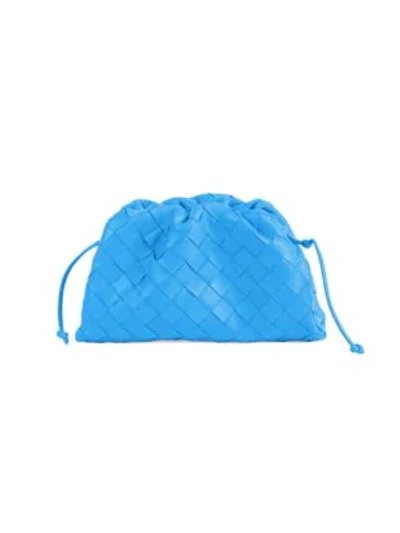 Shop Bottega Veneta Mini The Pouch Leather Clutch In Blue