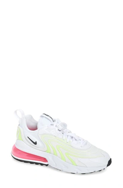 Shop Nike Air Max React 270 Eng Sneaker In White/ Black/ Green/ Pink