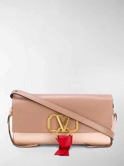 Shop Valentino Vring Two-tone Crossbody Bag In Pink