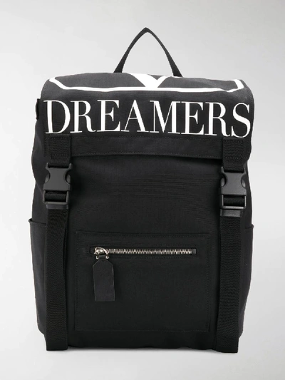 Shop Valentino Vlogo Dreamers Nylon Backpack In Black