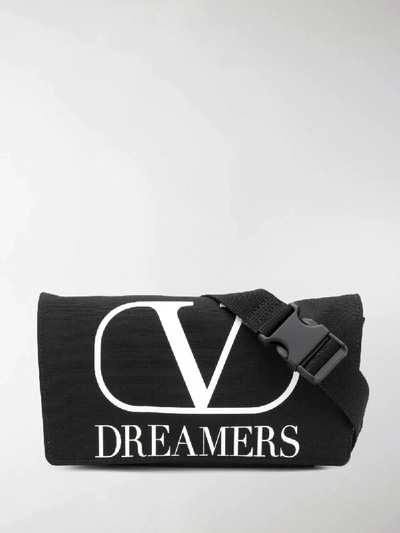 Shop Valentino Vlogo Dreamers Belt Bag In Black