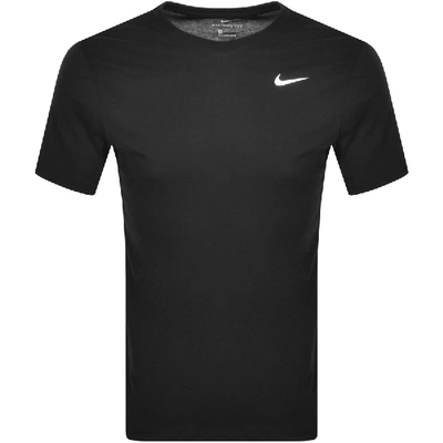Shop Nike Training Dri Fit Logo T Shirt Black