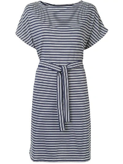 Shop Apc Stripe-print Dress In Blue