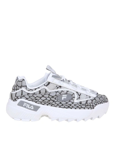 Shop Fila D-formation Low Printed Sneakers In Grey