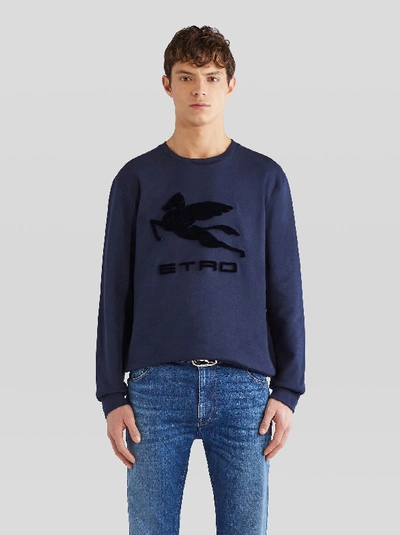 Shop Etro Sweatshirt With Embroidered Pegaso
