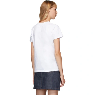 Shop Apc A.p.c. White Eliza T-shirt In Aab White