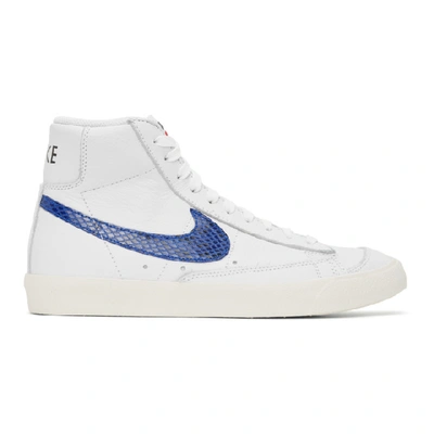 Shop Nike White Blazer Mid 77 Vintage High-top Sneakers In 100 Wh/sail