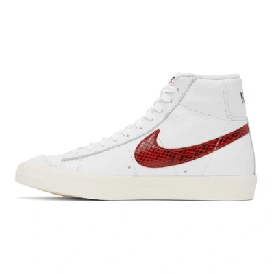 Shop Nike White Blazer Mid 77 Vintage High-top Sneakers In 100 Wh/sail