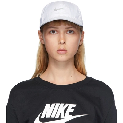 Shop Nike White Featherlight Running Cap In 100 White