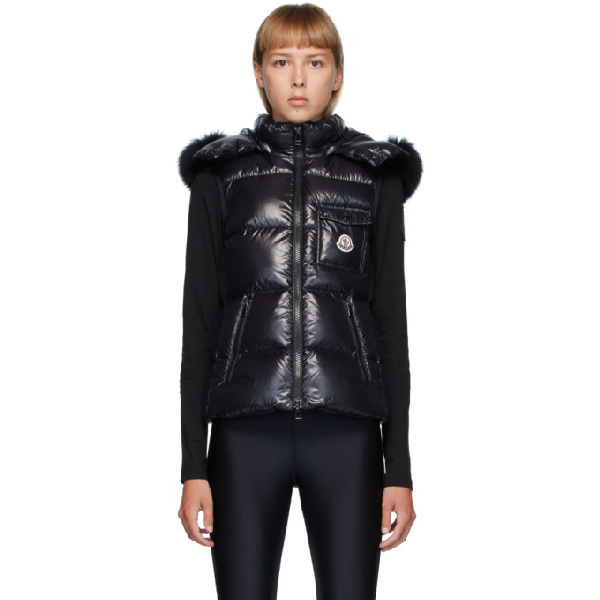 black moncler fur hood
