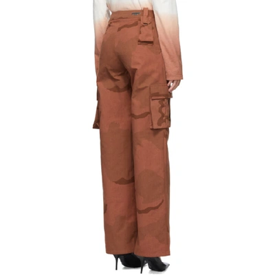 Shop Marine Serre Orange Regenerated Military Cargo Pants In 8 Terracott
