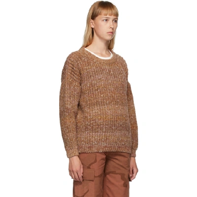 Shop Marine Serre Multicolor Wool Oversized Chunky Sweater In 8 Terracott