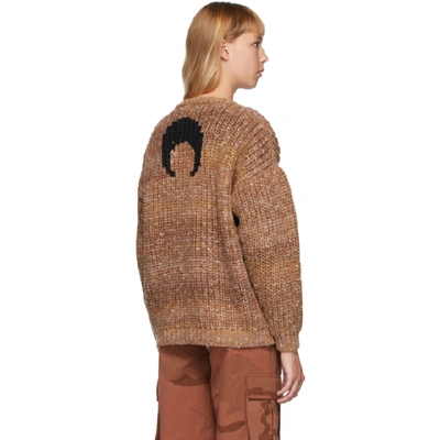 Shop Marine Serre Multicolor Wool Oversized Chunky Sweater In 8 Terracott